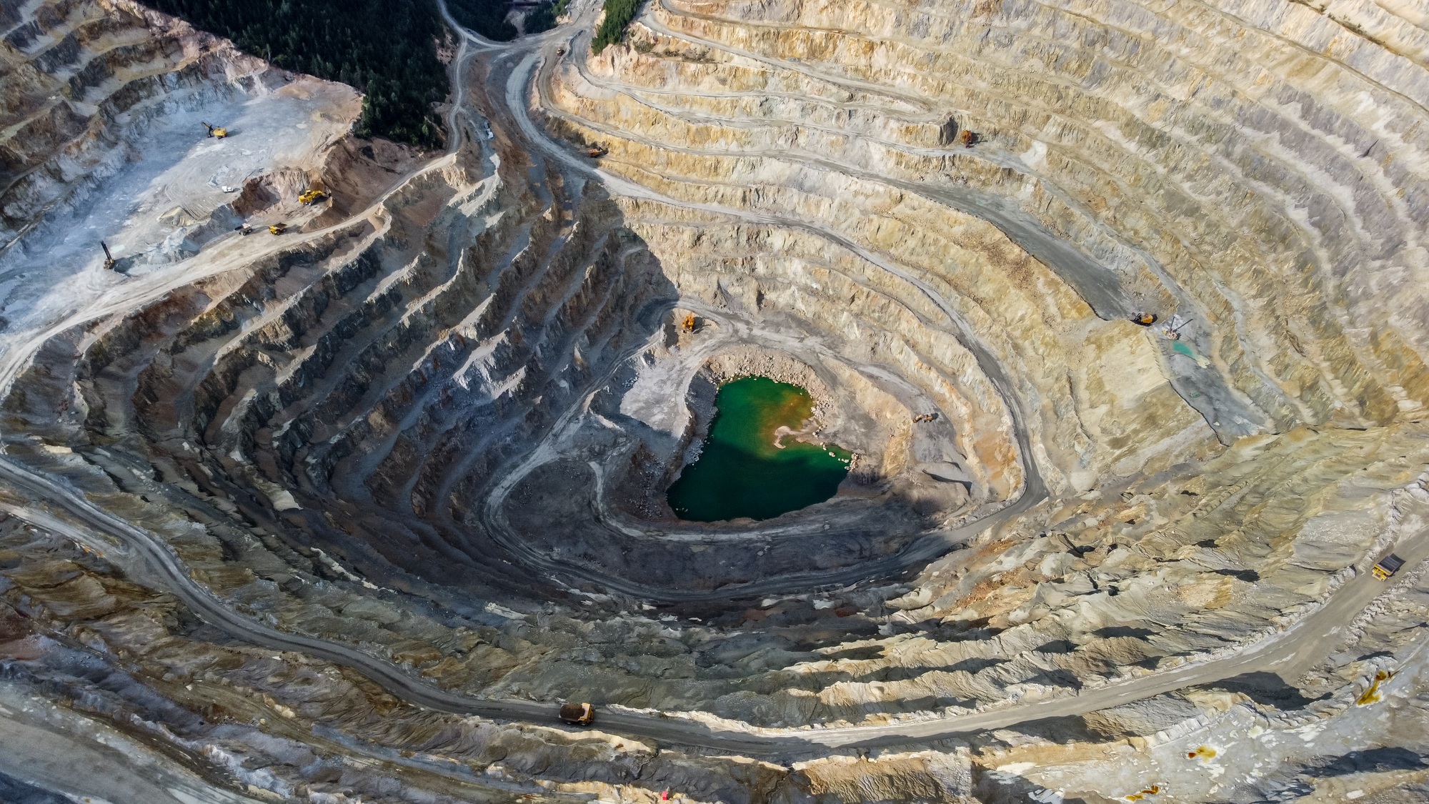 Mining Pit Aerial View