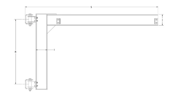 Tie Rod Style Jib Crane Wall/Column Mounted - 4 Ton (8,000 lbs) - Image 2