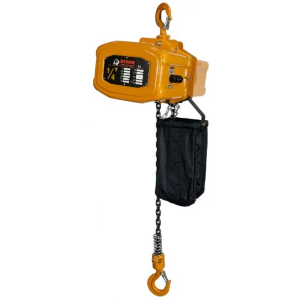 Electric Chain Hoist - Bison 1/4 Ton Single Phase Hoist - 21 ft/min
