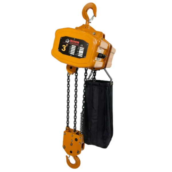 Electric Chain Hoist - Bison 3 Ton Single Phase Hoist - 7 ft/min