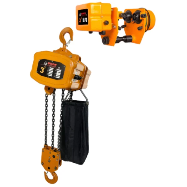 Electric Chain Hoist - Bison 3 Ton Single Phase Hoist - 7 ft/min - Image 2