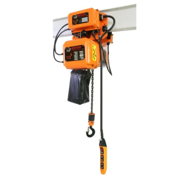 Electric Chain Hoist - Bison 1/2 Ton Three Phase Hoist - Dual Speed 31/10 ft/min - Image 2