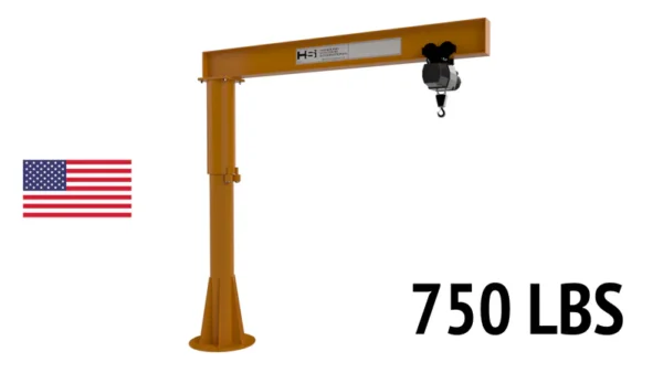 Medium Duty Freestanding Jib Crane - 750 Lbs