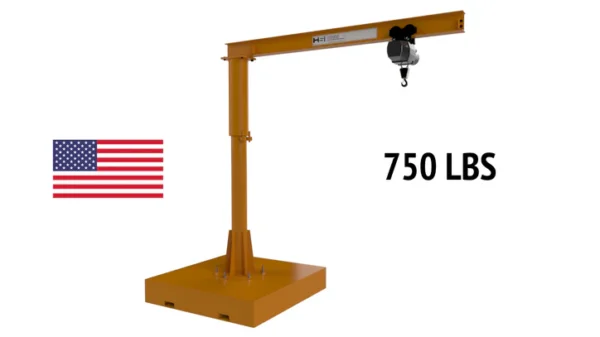 Portable Fork Pocket Jib Crane - 750 lbs