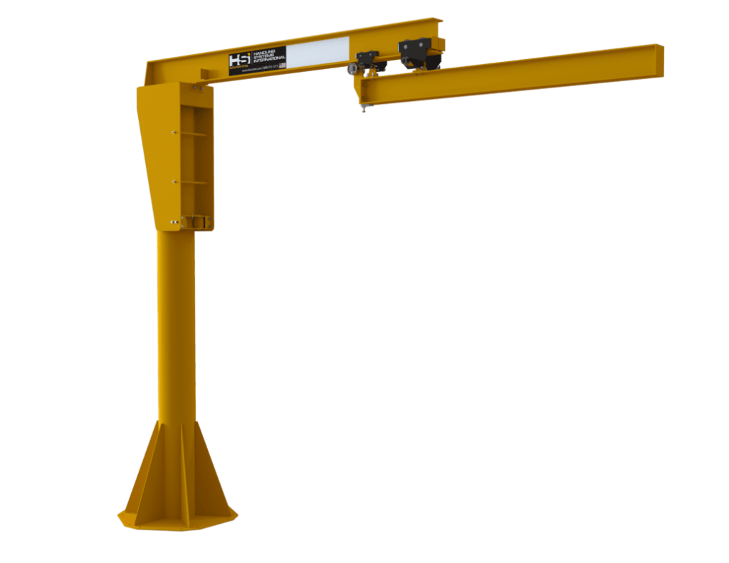 Telescopic Boom Jib Crane - industrial lifting solution with 360-degree rotation