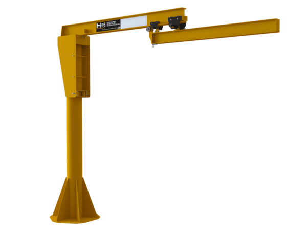 Telescopic Boom Jib Crane - industrial lifting solution with 360-degree rotation